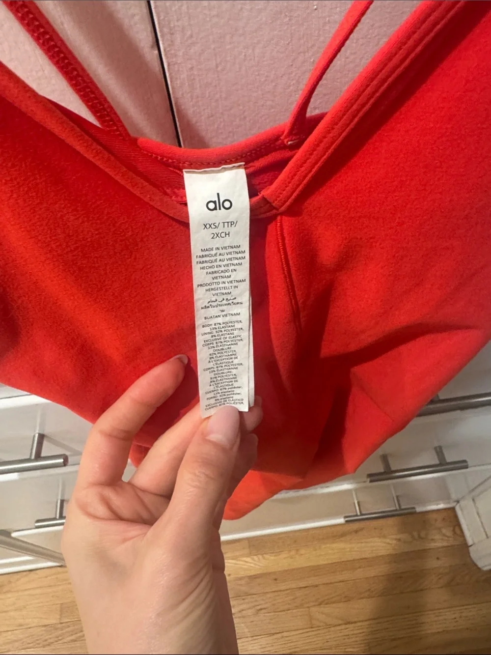 ALO Yoga Alosoft Suns Out Onesie red xxs
